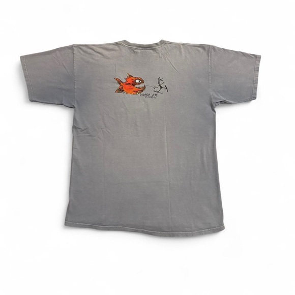 Vintage Piranha Joe Hawaiian Gray T-Shirt - Picture 1 of 5